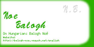 noe balogh business card